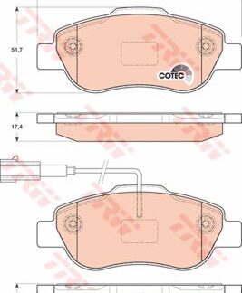 ON FREN BALATASI FIAT 500 500C DOBLO FIORINO PANDA 1.3 MJET 1.4 1.2 1.9 JTD 1.6 16V 01> FORD KA 1.3 TDCI 08>16 PEUGEOT BIPPER TEPEE 1.4 HDI 08>