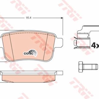 ARKA FREN BALATASI KANGOO III 08> MERCEDES CITAN 13>21 1.2 TCE 1.5 DCI 1.6