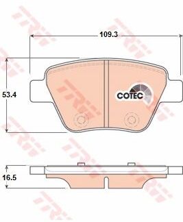ARKA FREN BALATASI LEON CADDY OCTAVIA 1,4TSI / 1,6 / 1,8TSI / 1,9TDI / 2,0 09 / 04>