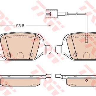 ARKA FREN BALATASI LINEA 1,3D MULTIJET 06 09> 1,4 / 1,4T JET 06 07> / 1,6 / 1,6D MULTIJET 06 09> CIFT FISLI