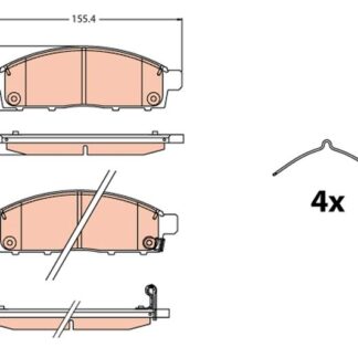 FREN BALATASI ON L200 2.5 06-12 / PAJERO 08- / L200 2.4 15- / FULLBACK 15-