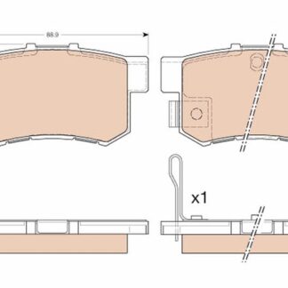 ARKA FREN BALATASI CIVIC 01- / CRV 01-07 / ACCORT 98-08 / FRV 04-