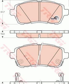 FREN BALATASI ÖN FIESTA VI 1.4 1.4 TDCI 1.6 TDCI 08> SWIFT 10> JUSTY 07> MAZDA II 07> SIRION 08>