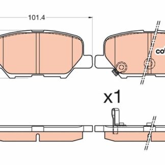 FREN BALATASI ARKA ASX 10- / OUTLANDER 12- / MAZDA 6 13- / CITROEN C4 12-