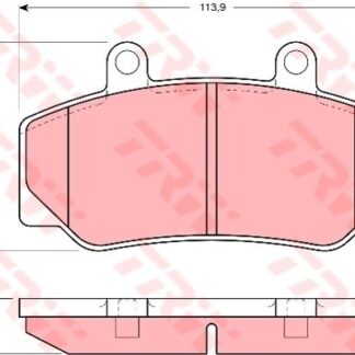 ON FREN BALATASI VOLVO 740 760 2,0 2,3 2,4D U:113,9MM Y:62MM K:16,4MM