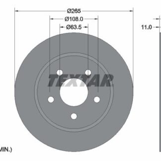 FREN DISKI ARKA [265 mm] FOCUS C-MAX 03-