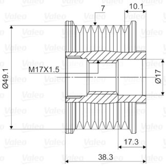 ALTERNATÖR KASNAĞI RULMANLI KASNAK 1,6-2,0-2,3 MASTER III/NISSAN/QASHQAI/MEGAN III/MERCEDES 447/MOVANO B 06-