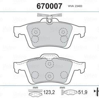 FREN BALATASI ARKA FOCUS C-MAX KUGA CONECT S40 V40 VECTRA C LAGUNA 508 MAZDA III 03-