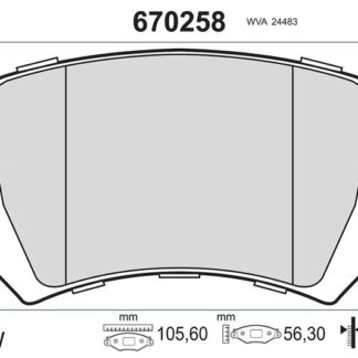FREN BALATASI ARKA PASSAT-CADDY-GOLF5-GOLF6-JETTA-A3-LEON 04-