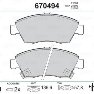 FREN BALATASI ON CIVIC 1.6 92-00 / CRX 91- / CRZ 10-