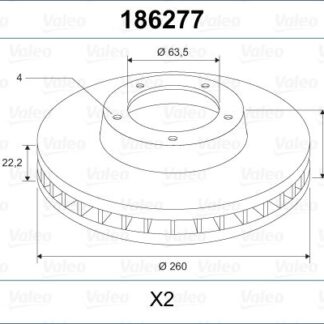ON FREN DISK AYNASI MONDEO II / III 92>00 SCORPIO 94>98 COUGAR 98>001,6 16V / 1,8 / 2,0I 16V (260 X 24×4D) HAVA SOGUTMALI