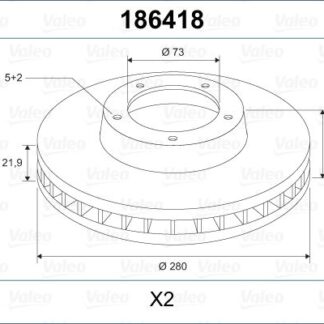 ON FREN DISK AYNASI BOXER JUMPER DUCATO TUM MODELLER (97 13) 1000 1400KG 14Q (15 JANT) HAVA SOGUTMALI (CAP:280 KALINLIK: 16)