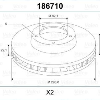 ON FREN DISK AYNASI TRANSIT V184 00>06 A.CEKER OLCU: (294 X 43)