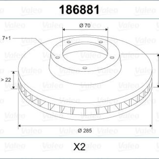 FREN DISKI ON CROMA 05> / VECTRA C 02> SIGNUM 03>08 02> / 9 3 02> HAVALI 285MM