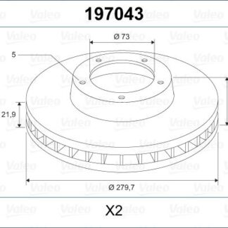 ON FREN DISK AYNASI BOXER JUMPER DUCATO TUM MODELLER (97 13) 1000 1400KG 14Q (15 JANT) HAVA SOGUTMALI (CAP:280 KALINLIK: 16)