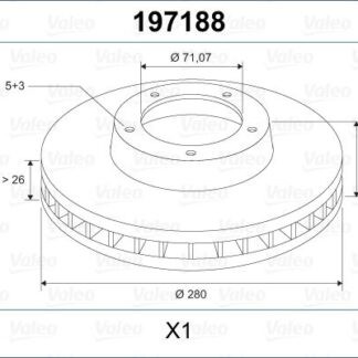 ON FREN DISK AYNASI SCUDO III EXPERT III JUMPY III 1,6HDI / 1,6JTD MULTIJET 90 01 / 07> HAVA SOGUTMALI OLCU: (280 / 28 26MM)