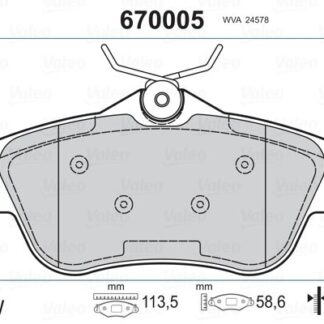 ARKA FREN BALATASI EXPERT TEPEE 2,0 16V,1,6HDI 90,2,0GDI 120,2,0HDI 140 (01 / 2007 )