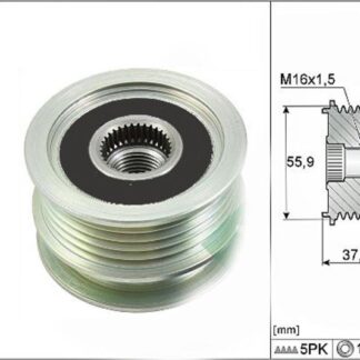 ALTERNATÖR KASNAĞI (RULMANLI) MGN-CLIO II-KNG-TWNG-SYMBOL II (01-) (5 KANALLI) (K9K-K4M)