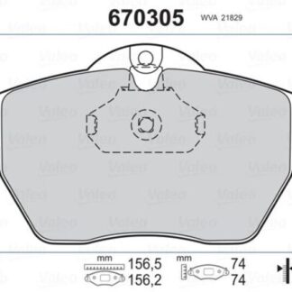 FREN BALATASI ÖN VECTRA B 98> 1.6İ 1.8İ 2.0İ 2.5I E.K VALEO301305