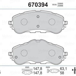 FREN BALATASI ÖN 308 II 1.2 VTI 1.2 THP 1.6 HDI 2.0 HDI 13> FREN DİSKİ ÇAPI 283MM IÇIN