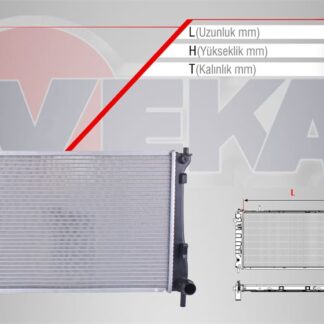 SU RADYATORU MEKANIK FORD FIESTA V 1.25İ (EFI) A-T/M-T AC+/- 2001-2008