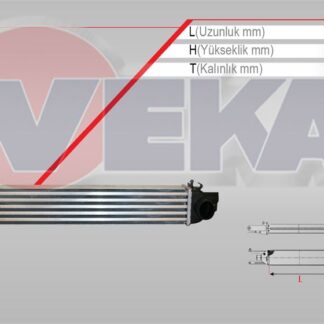TURBO RADYATORU (INTERCOOLER) FIAT FIORINO (225) 1.3 MJT 2007-