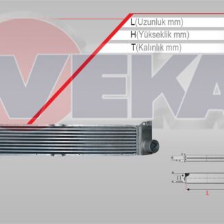 TURBO RADYATORU (INTERCOOLER) KALIN TIP FIAT DUCATO (250) 2.3 MJT 2006-2014