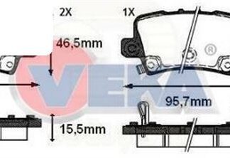 FREN BALATASI ARKA HONDA CIVIC VIII 1.4 2005-2012 – HONDA CIVIC VIII 1.8 2005-2012