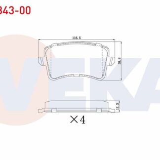 FREN BALATA ARKA A4 1.8 TFSI 2007-2015/ 2.0 TDI 2007-2015/ 3.0 TDI 2007-2015/ A5 (8T3) 1.8 TFSI 2007-2017/ 3.0 TDI 2007-2017/ 3.0 TFSI 2007-2017/ Q5 (8R) 2.0 TFSI 2008-/ 2.0 TDI 2008-/ 3.0 TDI 2008-