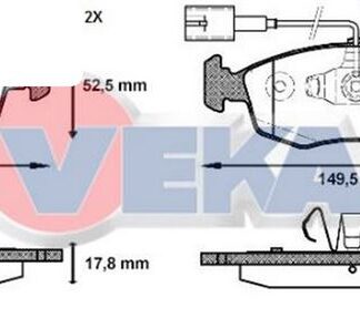 FREN BALATASI ON FISLI FIAT G.PUNTO EVO (199) 1.3 MTJ 2008-2012- G.PUNTO EVO (199) 1.2İ 2008-2012- G.PUNTO EVO (199) 1.4 2008-2012- G.PUNTO EVO (199) 1.6 2008-2012