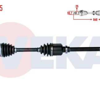 KOMPLE AKS SAG ON PEUGEOT PARTNER (5,5F) 1.9 D UZUNLUK 868MM 1996-2008