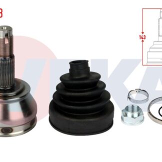 AKS KAFASI SOL-SAG ON DIS FIAT TEMPRA 2.0İ 25×25×52 UZUNLUK 143,1 MM 1992-1999