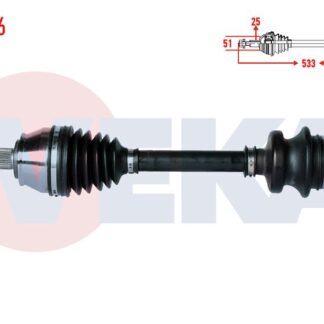 AKSSAĞ KOMPLE PALIO ALBEA 01>06 533MM1.3 MTJ 6 CIVATALI