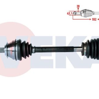 KOMPLE AKS SOL ON FIAT UNO 70 1.4İ UZUNLUK 552 MM 1994-2000