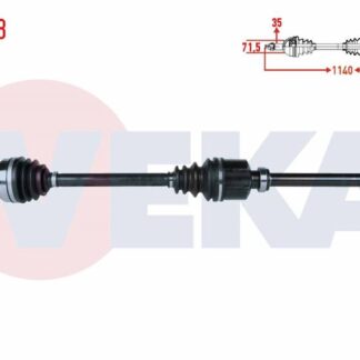 KOMPLE AKS SAG ON FIAT DUCATO (250) 2.3 MTJ UZUNLUK 1140MM 2006-2014
