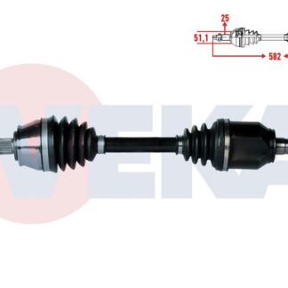 KOMPLE AKS SOL ON FIAT LINEA (323) 1.3 MTJ 90 HP UZUNLUK 582MM 2007-