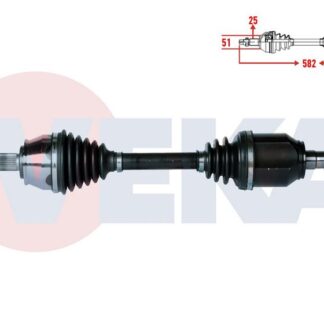 KOMPLE AKS SOL ON FIAT FIORINO (225) 1.3 MJT UZUNLUK 582MM 2007-2013