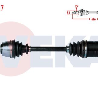 AKS ÖN SOL KOMPLE CORSA D 06> 1.3 CDTI / AVEO 1.3 11-14 616 MM