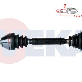 KOMPLE AKS SOL ON DACIA SOLENZA 1.4İ UZUNLUK 616 MM 2003-
