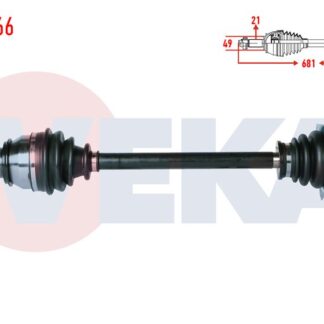 KOMPLE AKS SOL ON DACIA LOGAN (LS) 1.4 UZUNLUK 681 MM 2004-2012