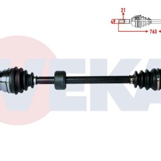 KOMPLE AKS SAG ON DACIA LOGAN (LS) 1.4 UZUNLUK 763MM 2004-2012