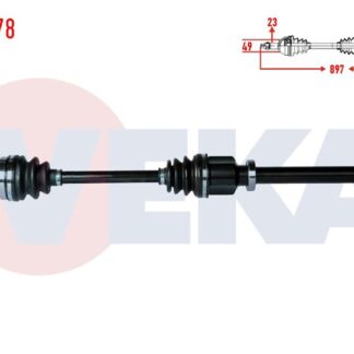 KOMPLE AKS SAG ON DACIA LOGAN (LS) 1.5 DCI UZUNLUK 897MM 2004-2012