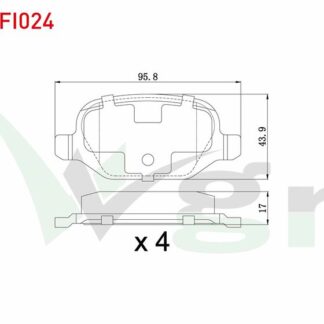 FREN BALATA ARKA FIAT LINEA 1.6 MJT 2007- / LINEA 1.4 T-JET 2007- / ALFA ROMEO 147 (937) 1.6 2001-2010 / 147 (937) 1.9 JTD 2001-2010