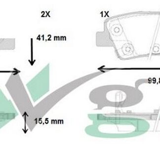 FREN BALATASI ARKA TEL DELIKLI HYUNDAI ACCENT BLUE 1.4 – 1.6 CRDI 2012– ELANTRA 1.6 CRDI – 1.6 D-CVVT 2015– I30 1.6 CRDI 2016– KIA RIO III 1.4 CRDI 2011-2014