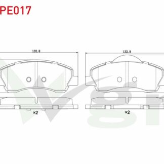 FREN BALATA ON IKAZLI PEUGEOT 301 1.2 VTI 2012- / CITROEN C-ELYSEE 1.2 VTI 2012-