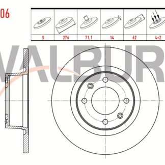 FREN DİSKARKA C5 I 00> II 04> 4 BİJON HAVALI 276MM