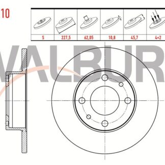 FREN DİSKÖN DKŞ M131 1.6 / UNO 60 4 BİJON 227MM