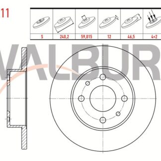 FREN DİSKÖN UNO 70 4 BİJON 240MM