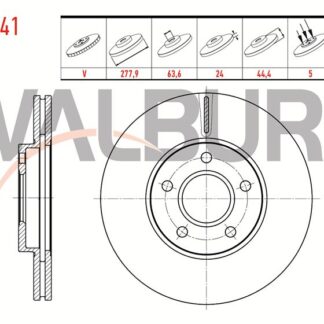 FREN DİSKÖN TRANSIT CONNECT 02> 5 BİJON DÜZ 278MM