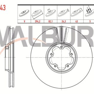 FREN DİSKÖN TRANSIT V184 5 BİJON HAVALI 294MMARKADAN ÇEKİŞLİ